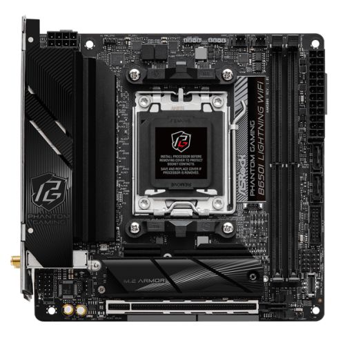 Asrock B650I LIGHTNING WIFI, AMD B650, AM5, Mini ITX, 2 DDR5, HDMI, Wi-Fi 6E, 2.5G LAN, 2x M.2 Asrock B650I LIGHTNING WIFI, AMD B650, AM5, Mini ITX, 2 DDR5, HDMI, Wi-Fi 6E, 2.5G LAN, 2x M.2